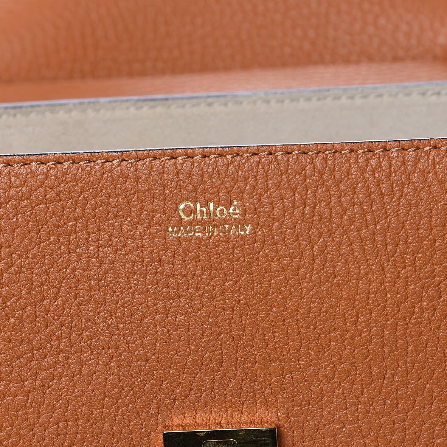 Chloe Grained Lambskin Drew Shoulder Bag Caramel 6 of 9