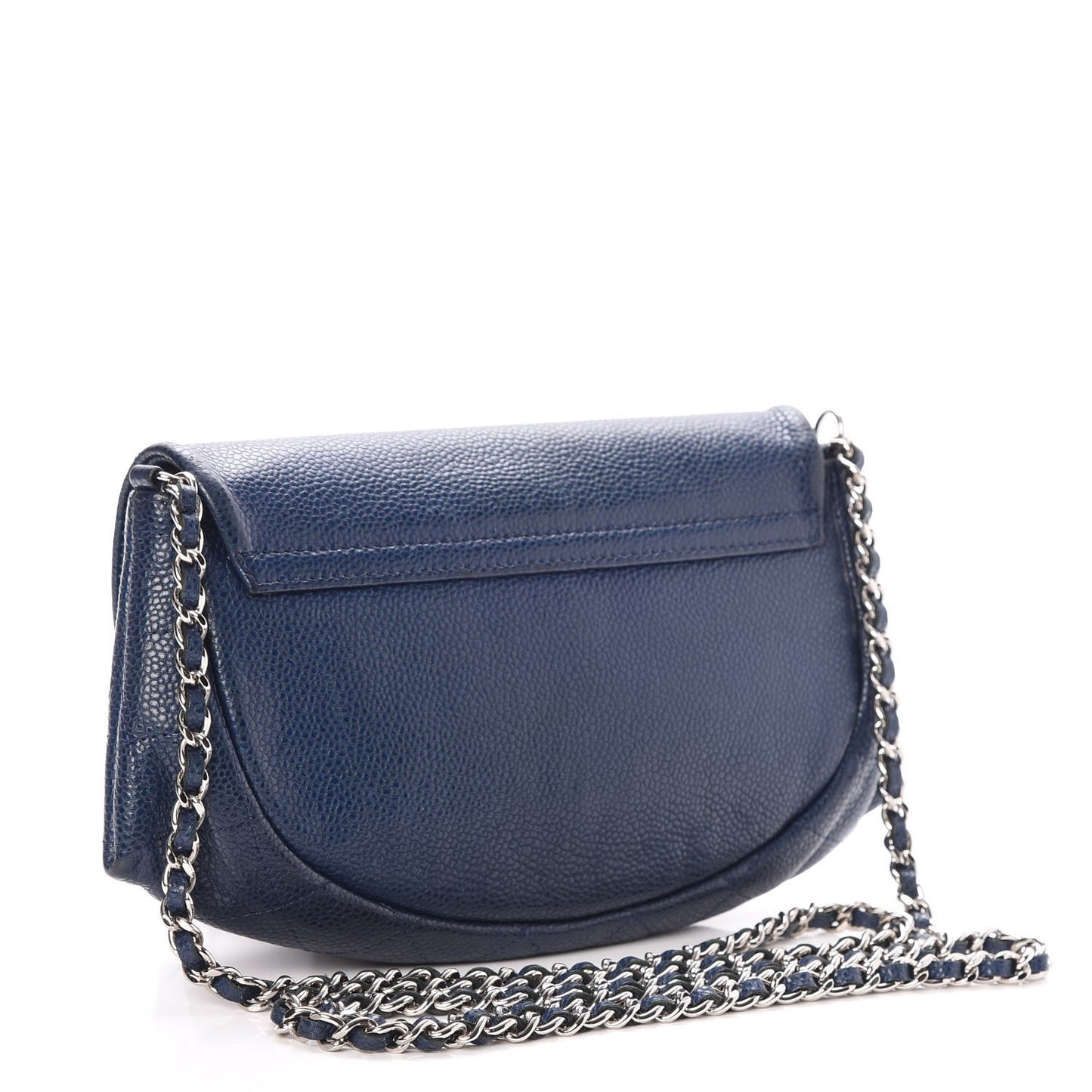 Caviar Half Moon Wallet On Chain WOC Navy
