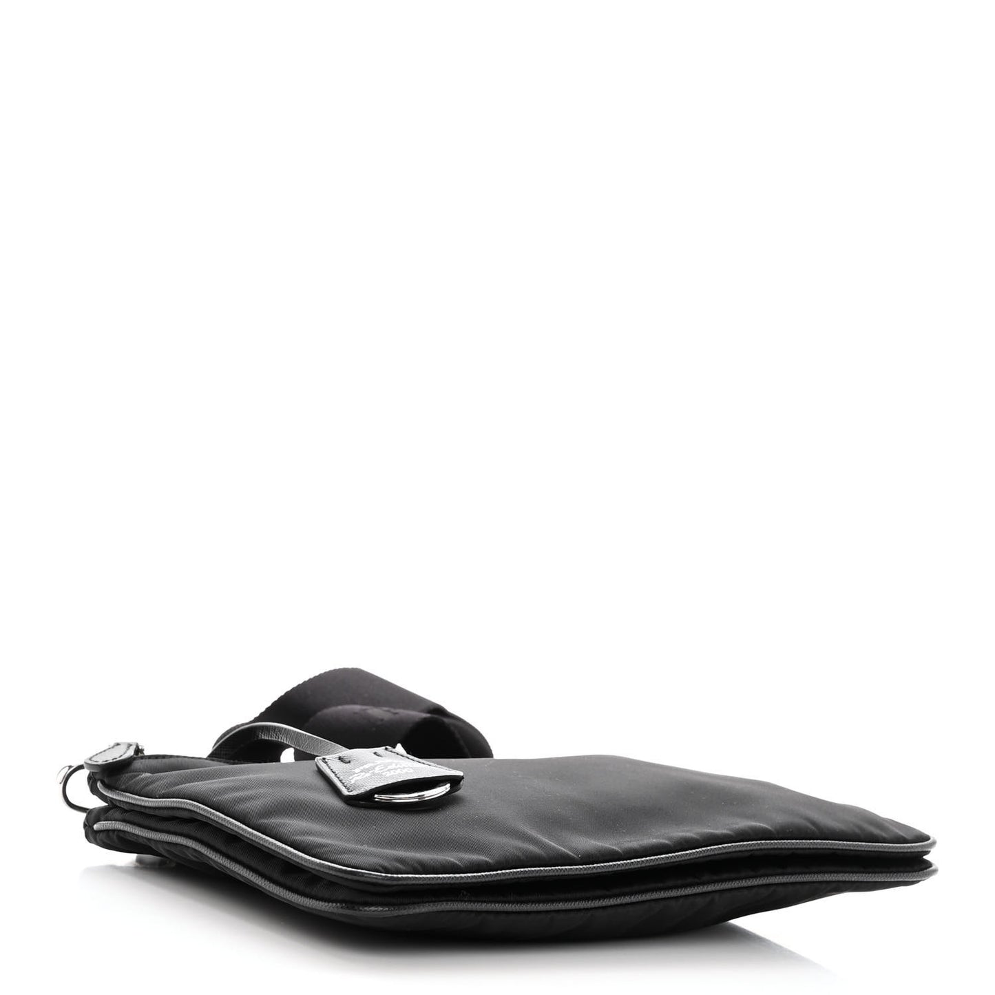 Re-Nylon Saffiano Re-Edition 2000 Double Zip Crossbody Bag Black