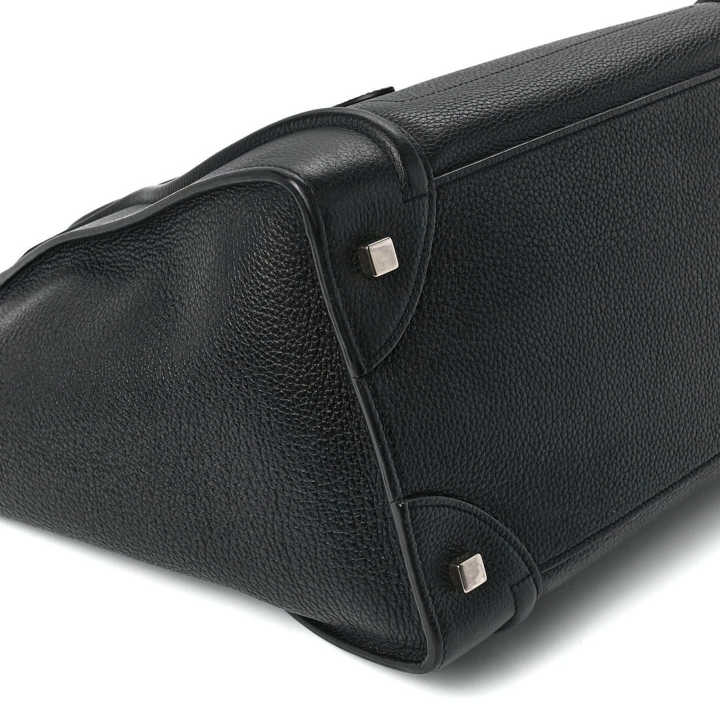 Drummed Calfskin Mini Luggage Black