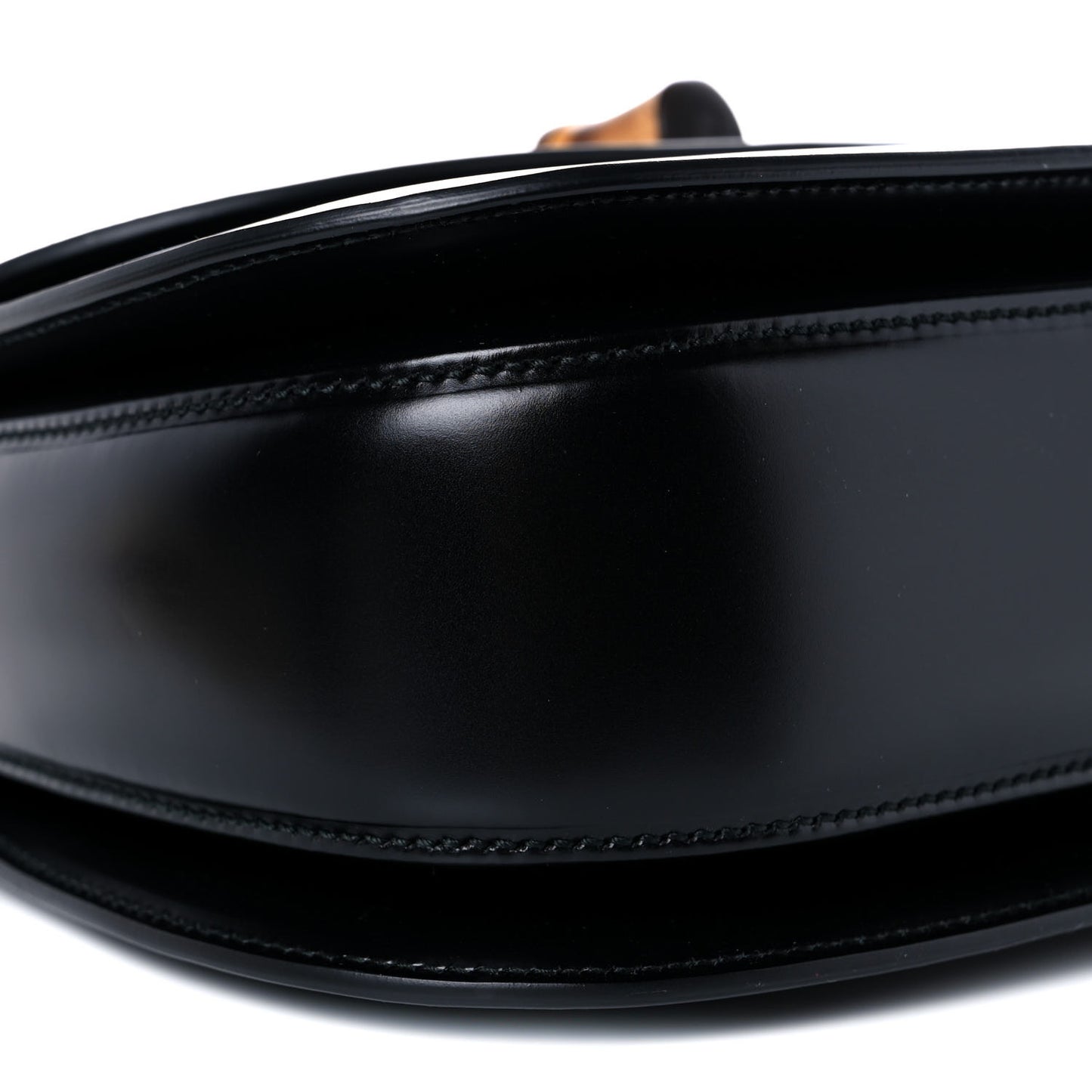 Calfskin Plexiglass Medium Classic 2 Top Handle Bag Black