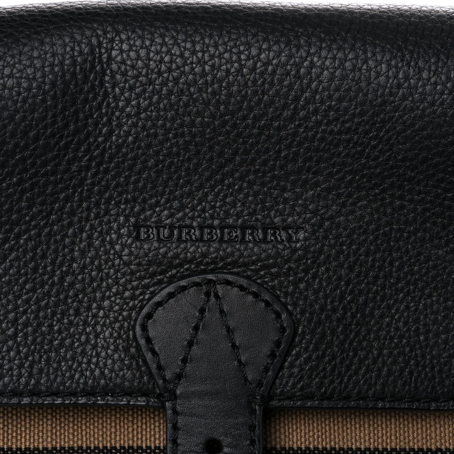 Mega Check Grainy Calfskin Small Gowan Messenger Bag Black