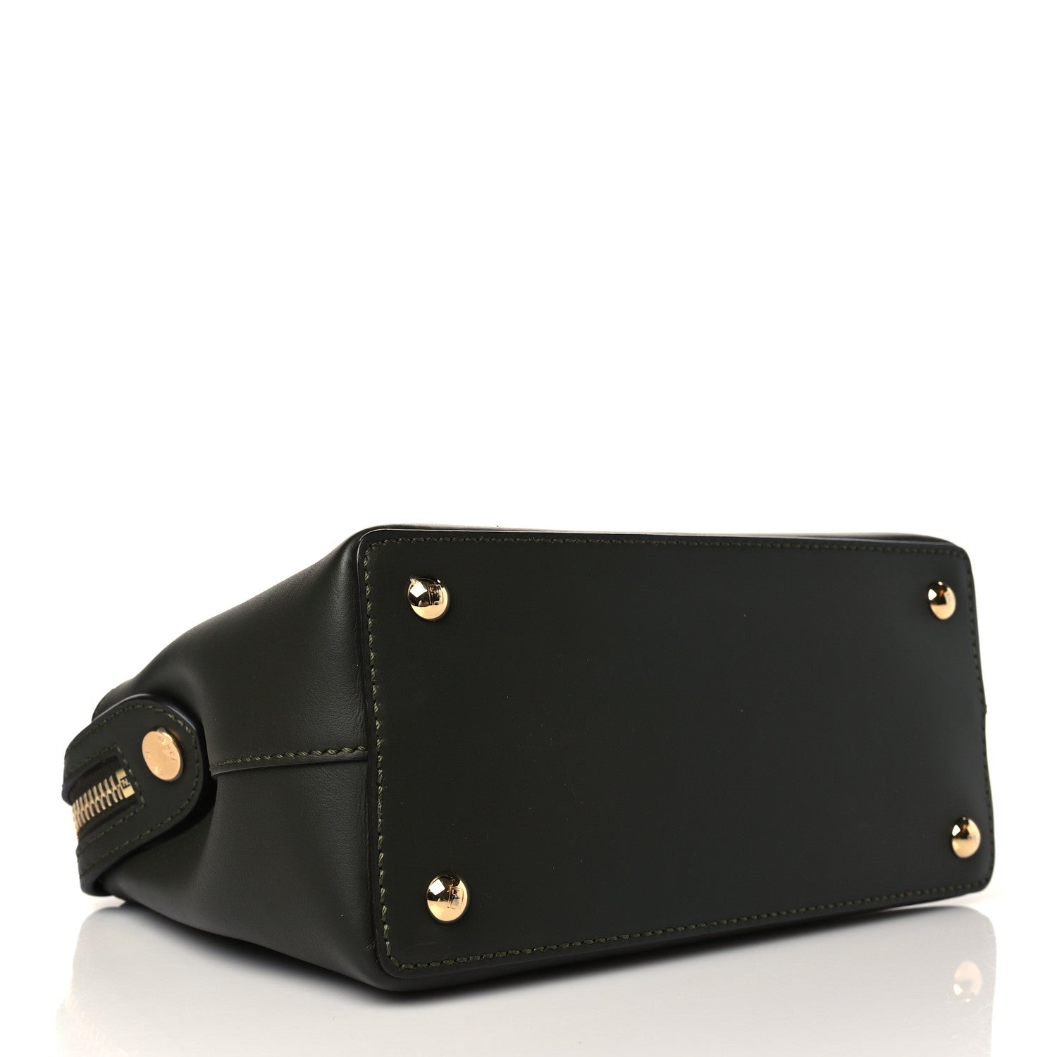 Fendi Vitello Baltico Nappa Flowerland Studded Small Dotcom Click Chain Satchel Verde Prato Multicolor 4 of 11