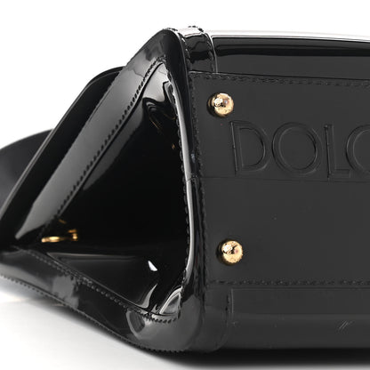 Dolce & Gabbana Rubber Miss Sicily L'Amore Satchel Black 5 of 8