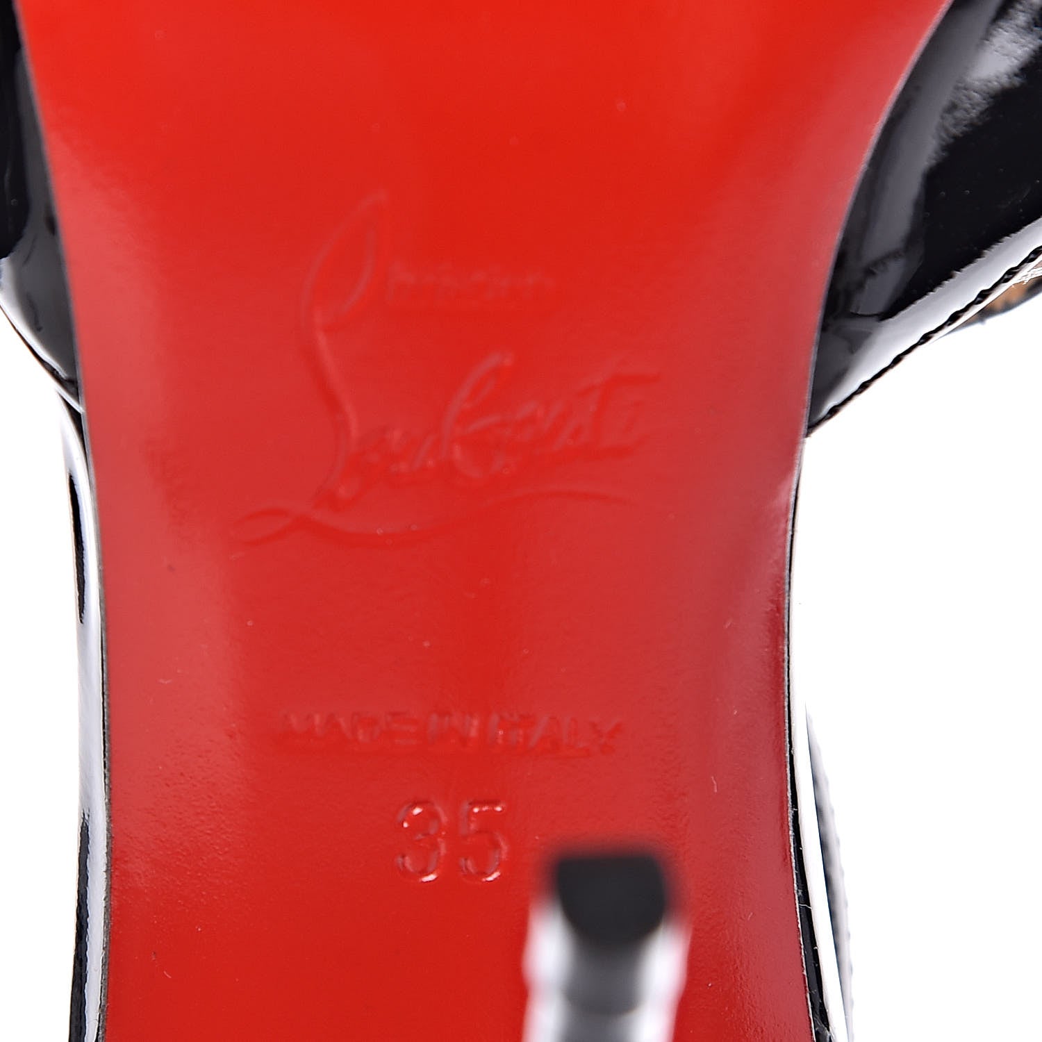 Christian Louboutin Patent PVC Cupidetta 100 Pumps 35 Black 6 of 8