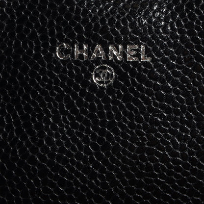 Chanel Caviar Half Moon Wallet On Chain WOC Black 6 of 8