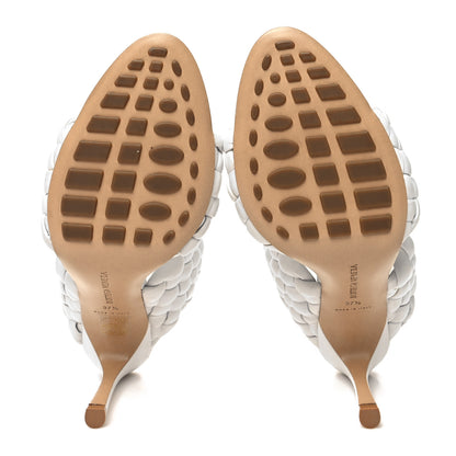 Bottega Veneta Nappa Twisted Padded Intrecciato Curve Slide Sandals 37.5 Optic White 5 of 10