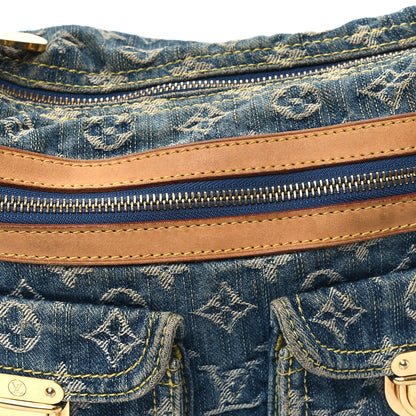 Louis Vuitton Monogram Denim Baggy PM  Blue 6 of 14