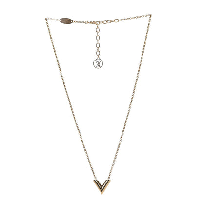 Louis Vuitton Essential V Necklace Gold 3 of 7
