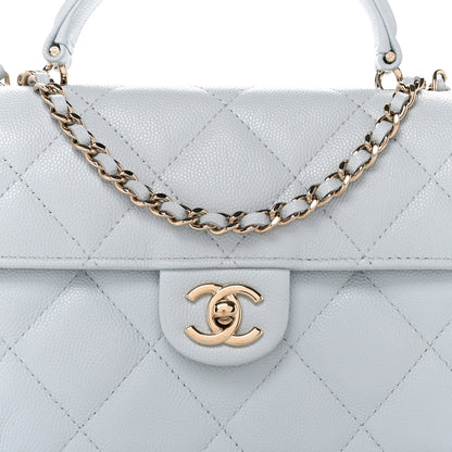 Chanel Caviar Quilted Mini Retro Twist Top Handle Flap Light Blue 9 of 12