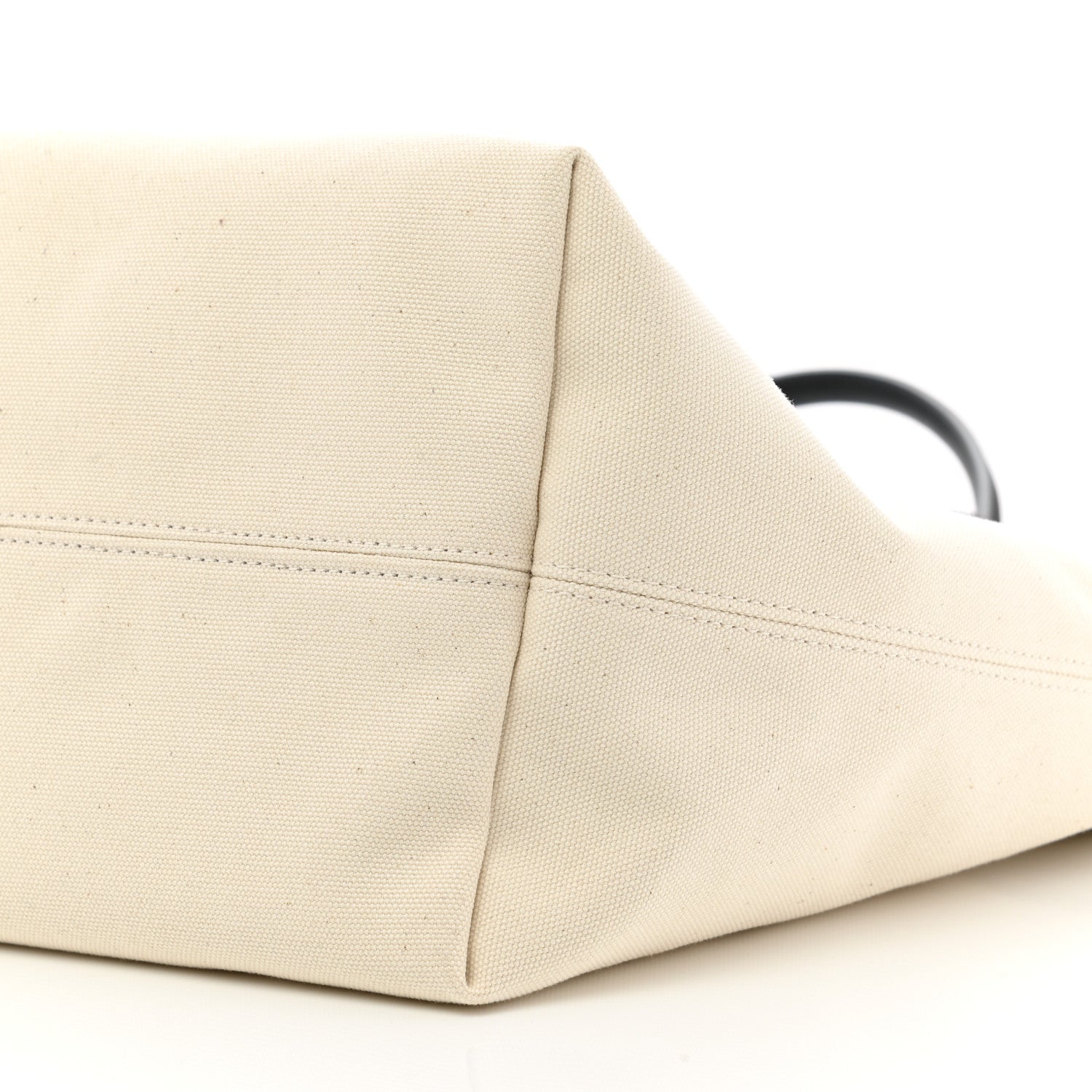 Balenciaga Cotton Canvas Calfskin Cities Paris Jumbo Small Tote Bag White 10 of 10