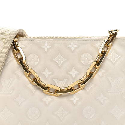 Louis Vuitton Lambskin Embossed Monogram Coussin PM Beige Cream 8 of 12
