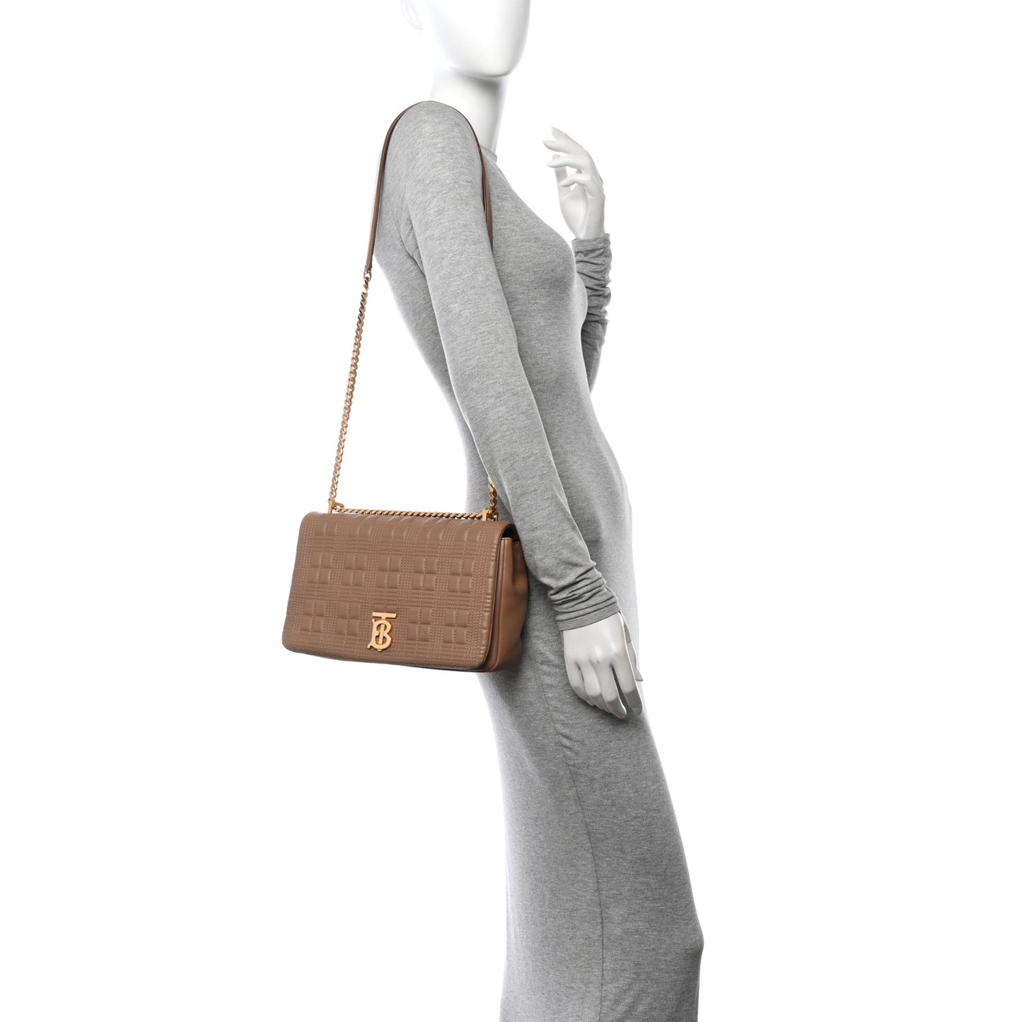 Lambskin Quilted Medium Lola Bag Camel