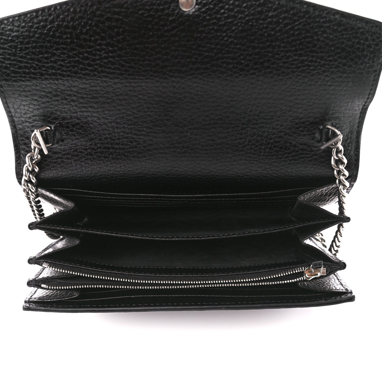 Gucci Calfskin Mini Dionysus Chain Wallet Black 5 of 11