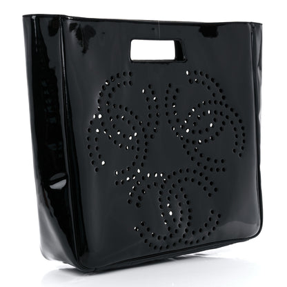 Chanel Patent Perforated CC Handle Bag Black 4 of 15