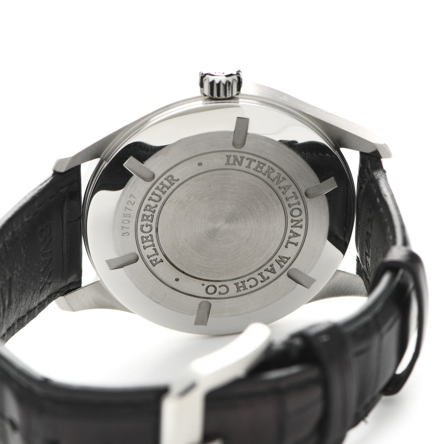 IWC Stainless Steel Alligator 39mm Pilot Mark XVI Automatic Watch Black IW325501 4 of 7