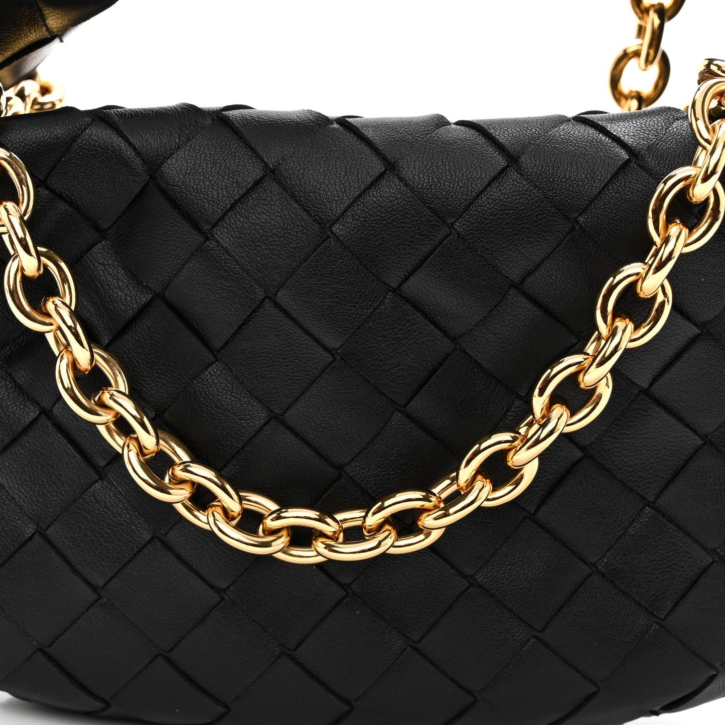 Nappa Intrecciato Mini Chain Jodie Black