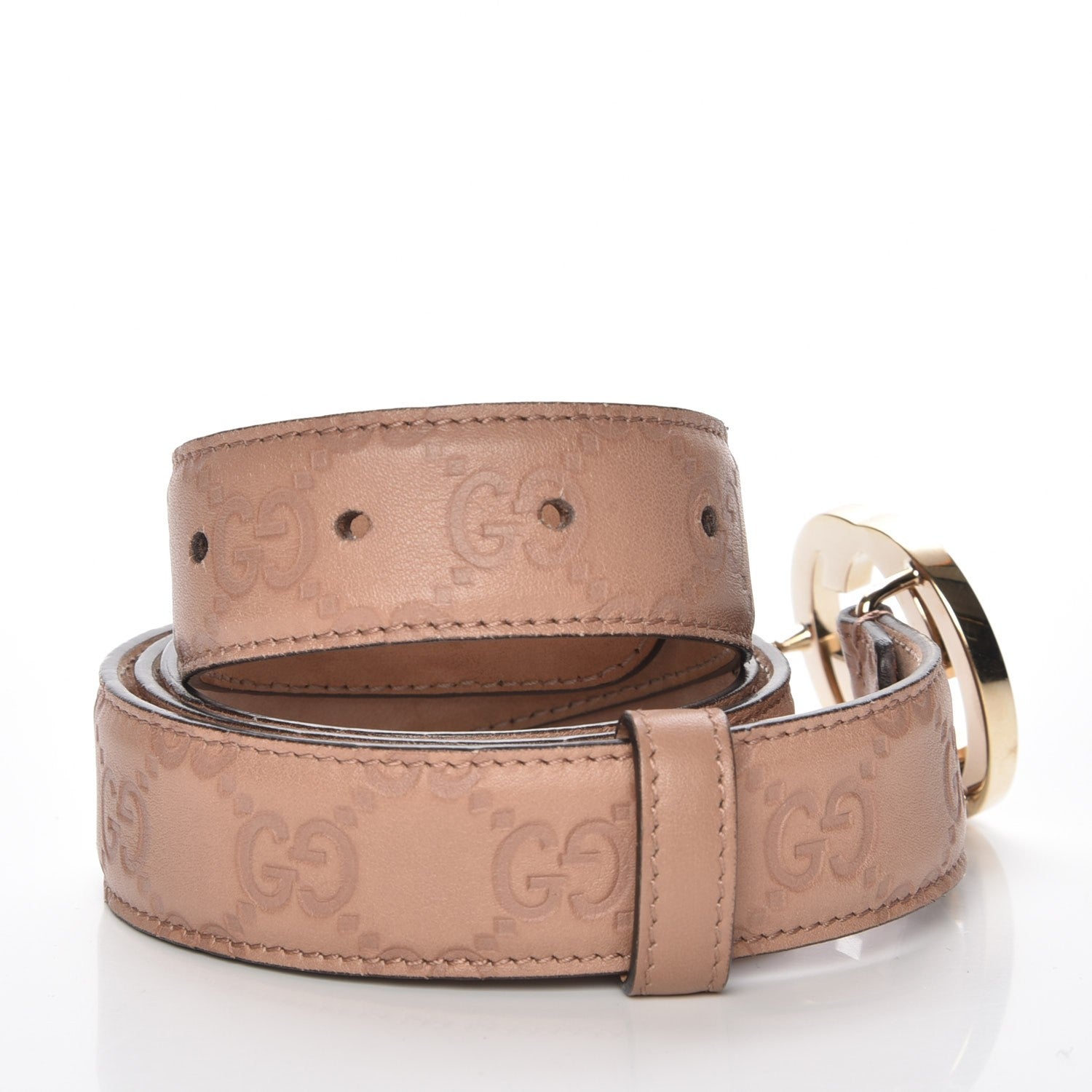 Gucci Guccissima Interlocking G Belt 90 36 Winter Rose 4 of 6