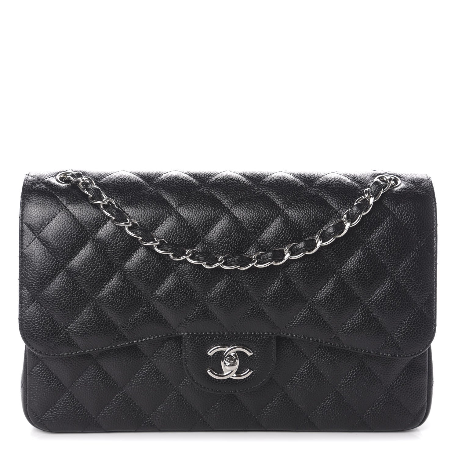 Chanel Caviar Quilted Jumbo Double Flap Black 1 of 10