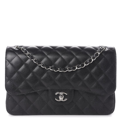 Chanel Caviar Quilted Jumbo Double Flap Black 1 of 10