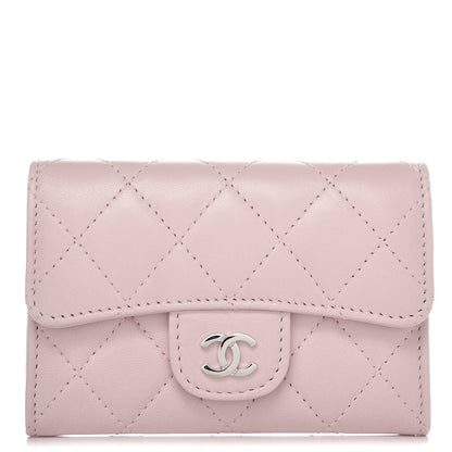 Chanel Lambskin Quilted Card Holder Light Pink 1 of 8