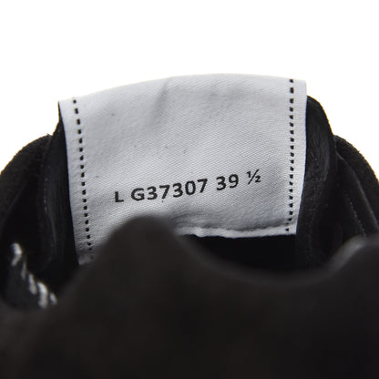 Chanel Suede Goatskin CC Sneakers 39.5 Black 8 of 9