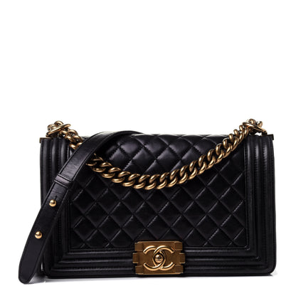 Chanel Lambskin Quilted Medium Boy Flap Black 1 of 6