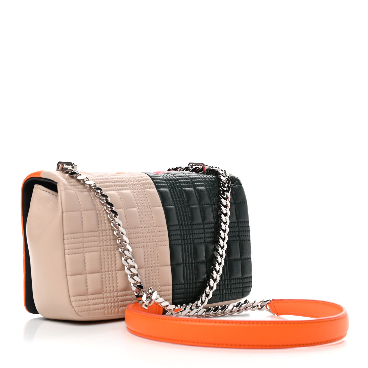Lambskin Quilted Small Lola Bag Bright Red Orange