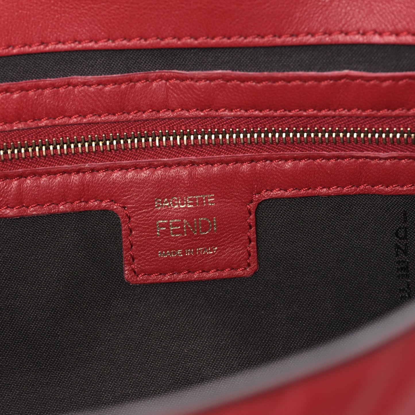 Nappa FF 1974 Embossed Baguette Fragola