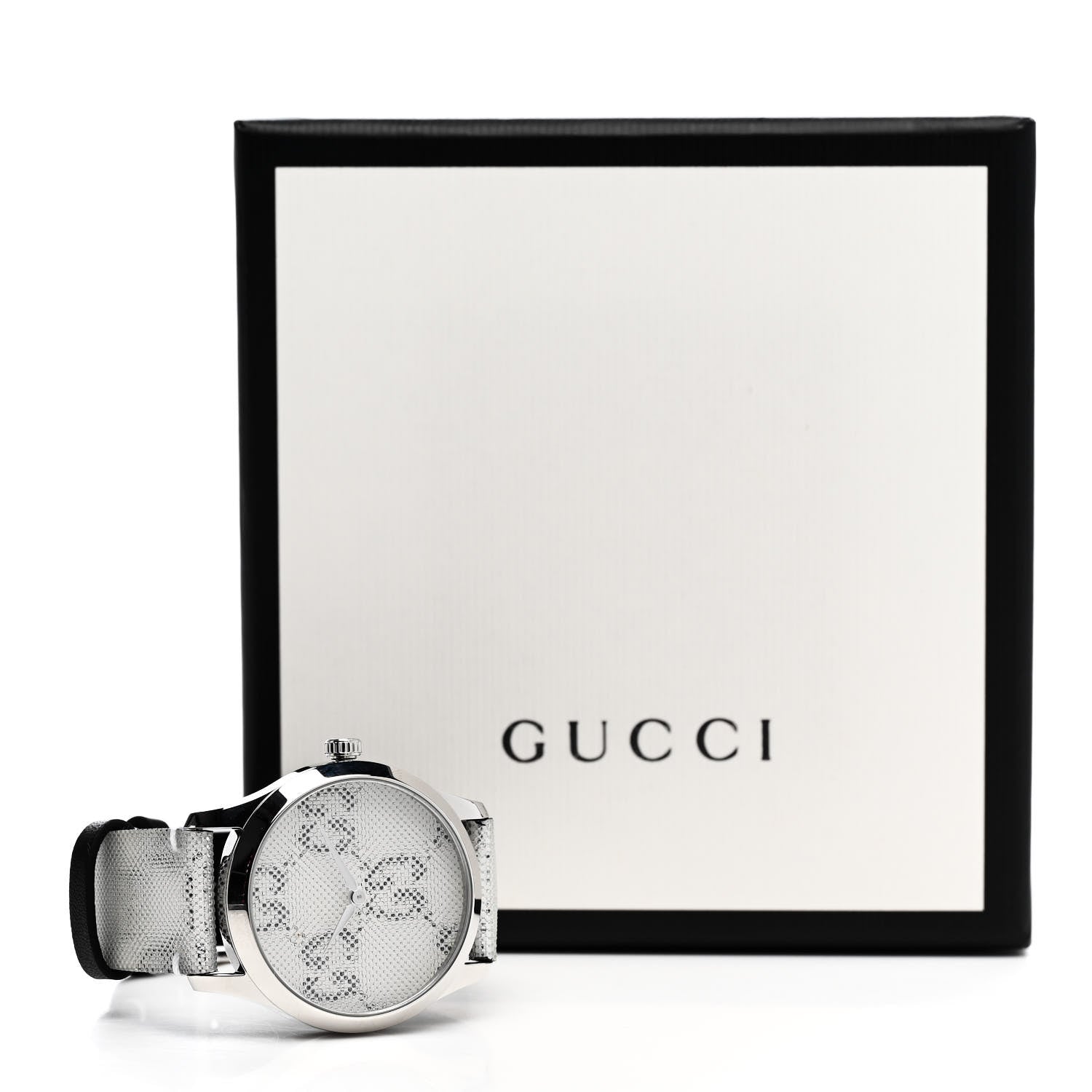 Gucci Stainless Steel Calfskin 38mm G-Timeless GG Hologram Quartz Watch 5 of 5
