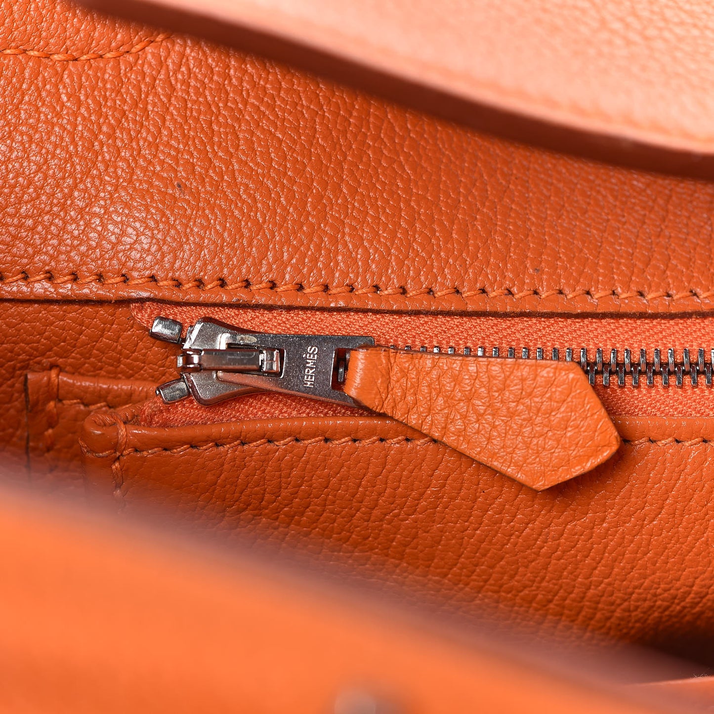 Taurillon Clemence Birkin 40 Orange