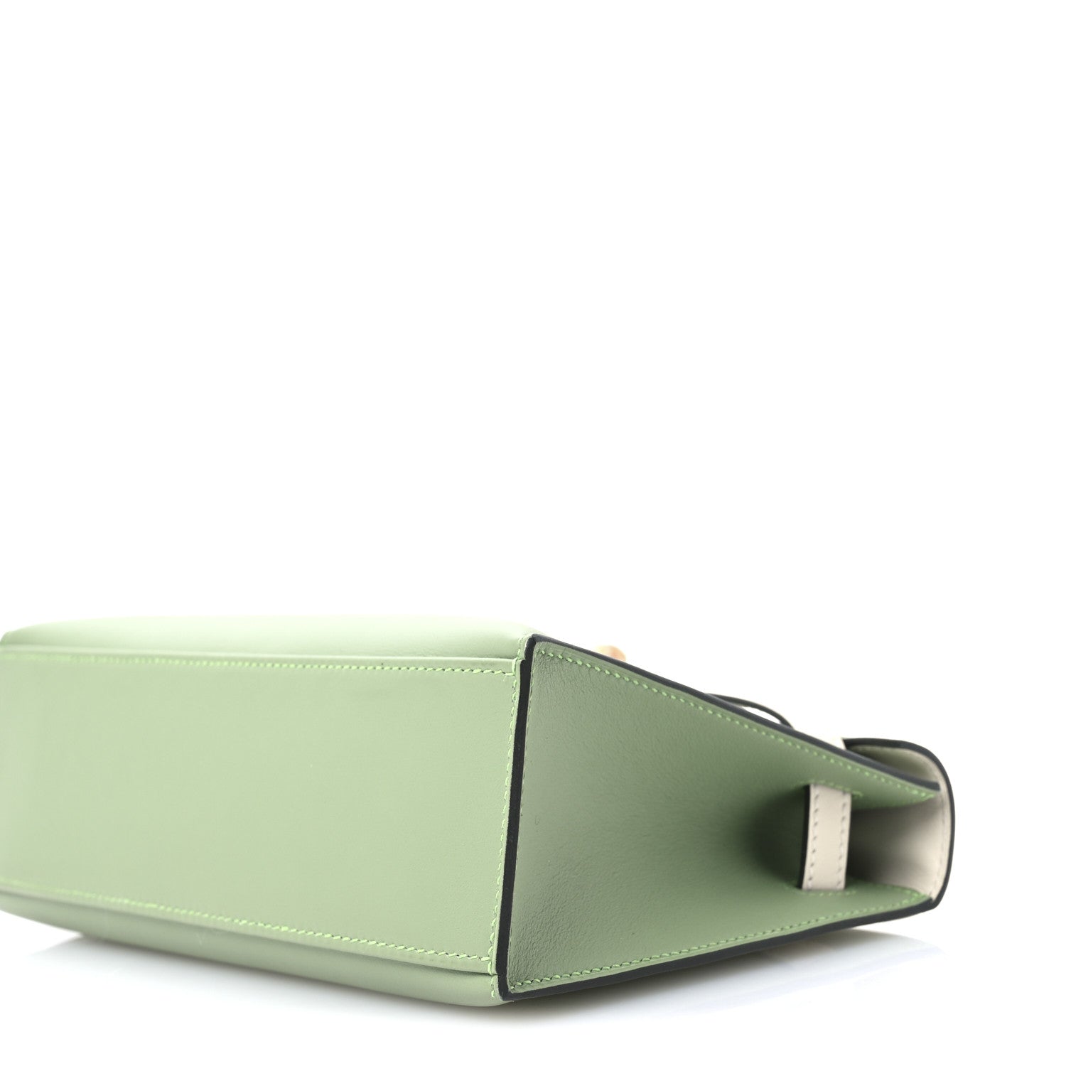 Hermes Swift Horseshoe Kelly Pochette Clutch Vert Criquet Nata 10 of 11
