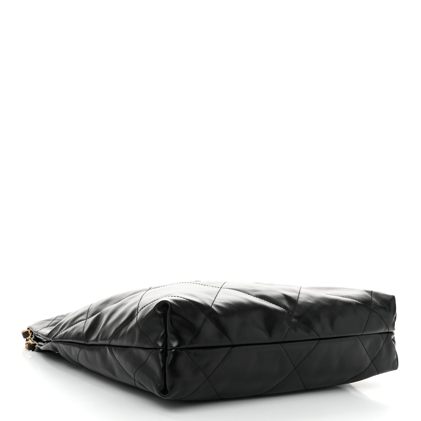 Shiny Calfskin Quilted Small Chanel 22 Black