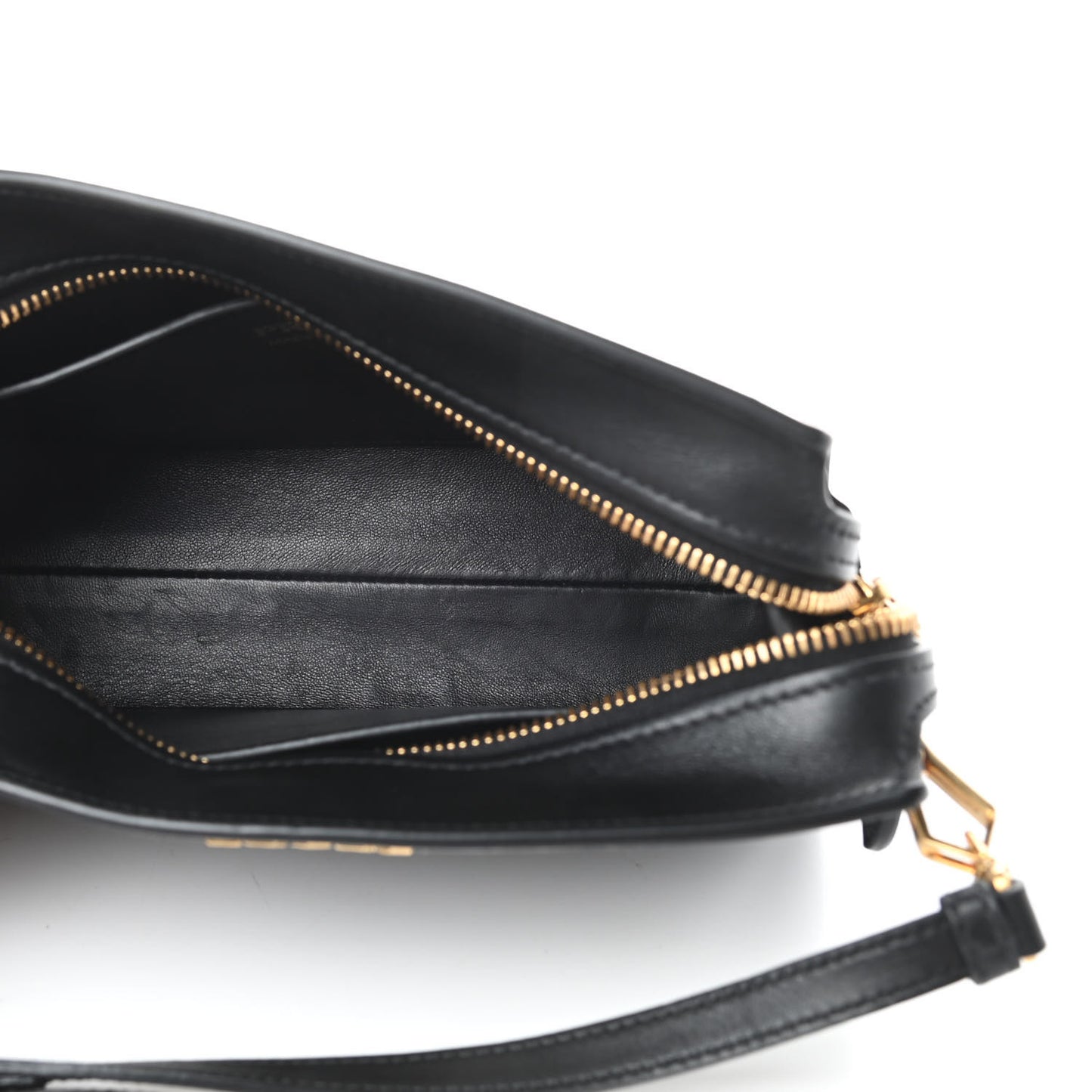 Saffiano City Calfskin Esplanade Crossbody Bag Black Talco