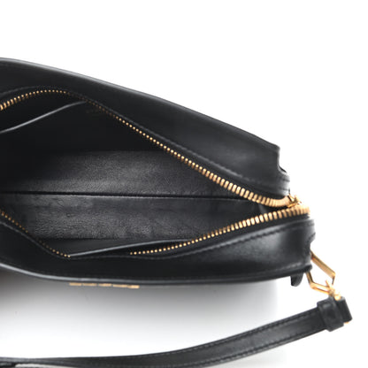 Prada Saffiano City Calfskin Esplanade Crossbody Bag Black Talco 5 of 11
