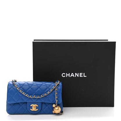 Chanel Lambskin Quilted Pearl Crush Mini Rectangular Flap Blue 10 of 10