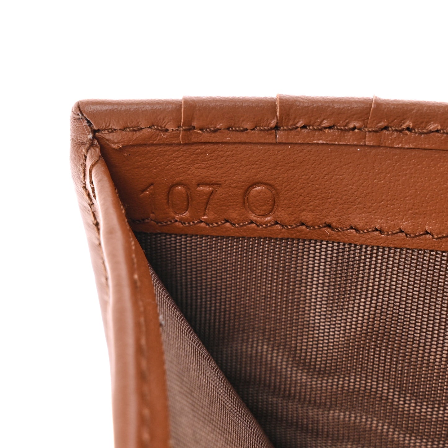 Calfskin Small Triangle Wallet Cognac