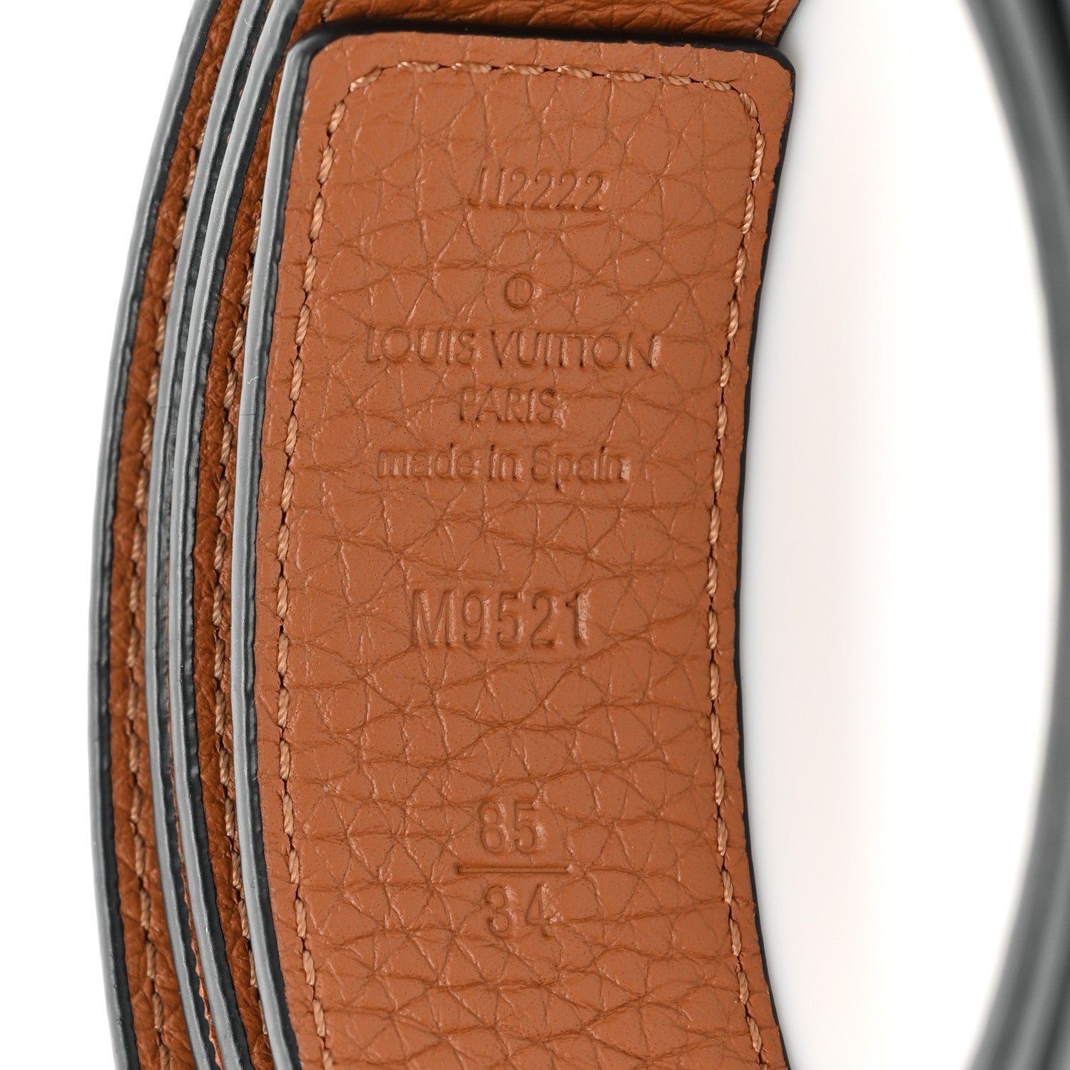 Louis Vuitton Taurillon Calfskin 30mm LV Initiales Reversible Belt 85 34 Black 3 of 4