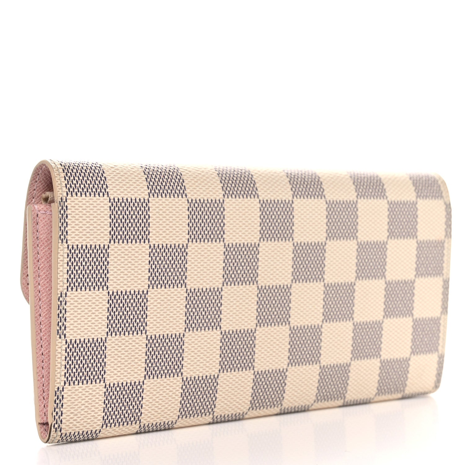 Louis Vuitton Damier Azur Emilie Wallet Rose Ballerine 3 of 9