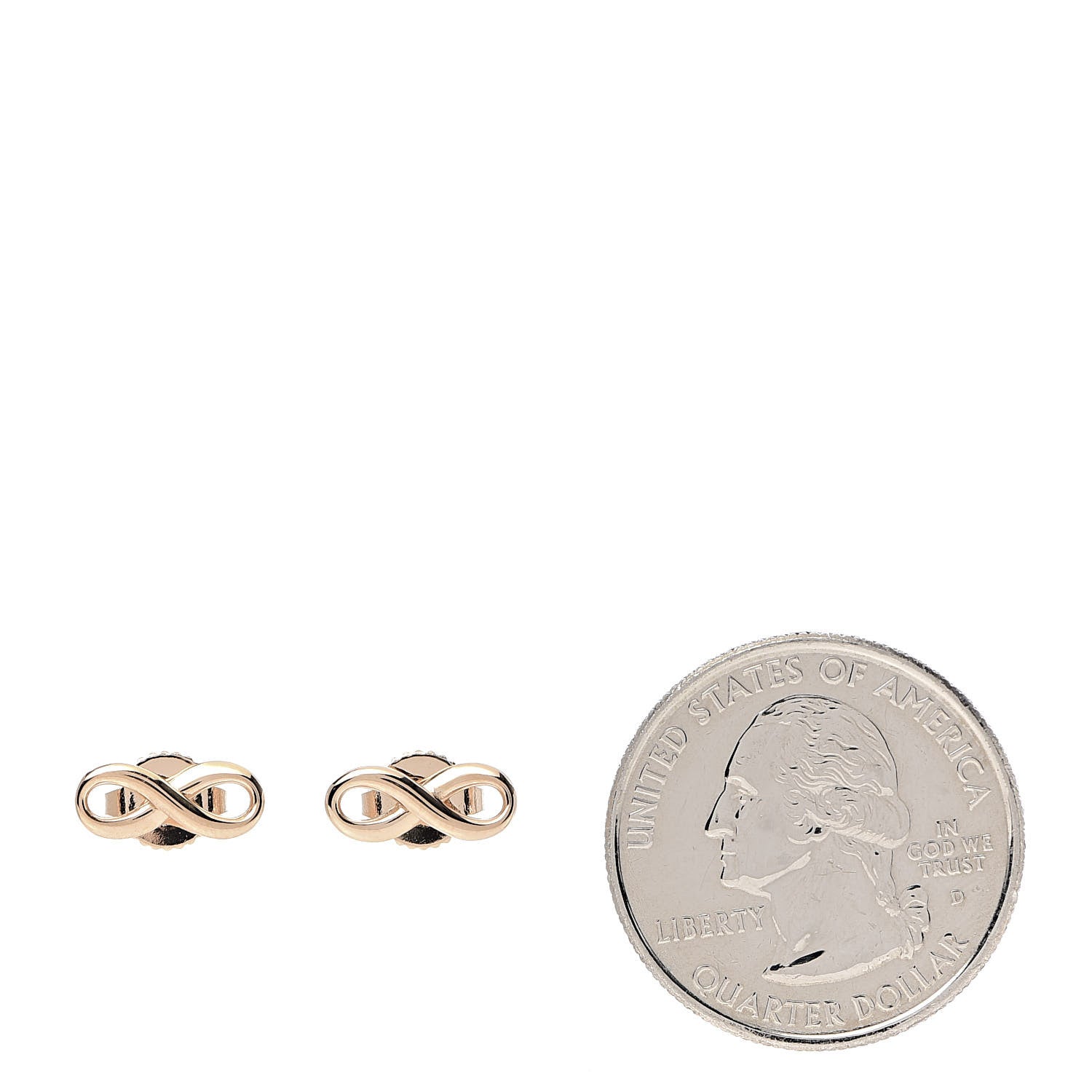 Tiffany 18K Rose Gold Infinity Earrings 2 of 4