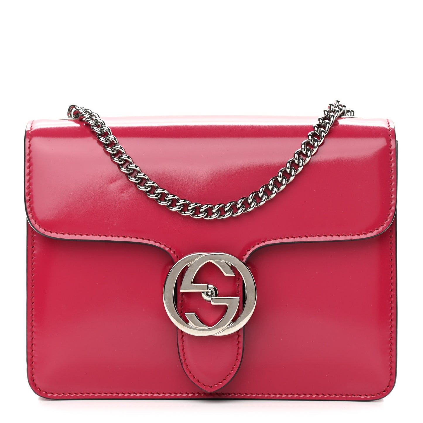 Shade Lux Calfskin Small Interlocking G Shoulder Bag Petunia