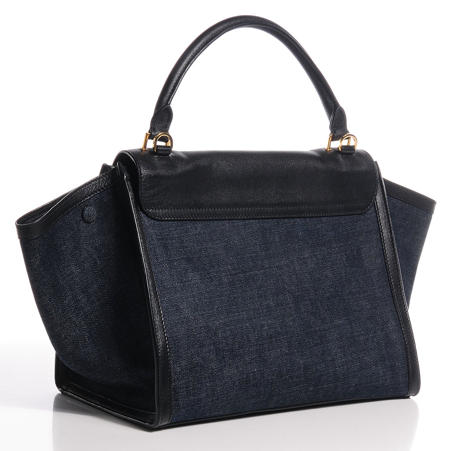Smooth Calfskin Denim Medium Trapeze Blue