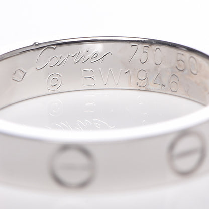 Cartier 18K White Gold 3.5mm LOVE Wedding Band Ring 50 5.25 4 of 4