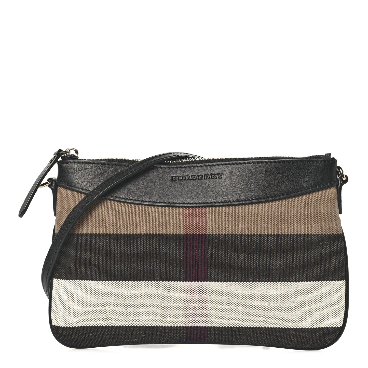 Mega Check Peyton Crossbody Clutch Bag Black