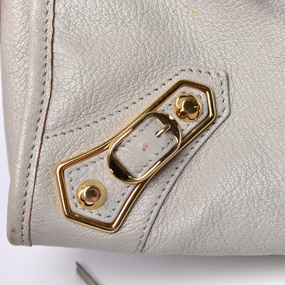 Balenciaga Chevre Gold Metallic Edge Hardware City Gris Glace 13 of 15