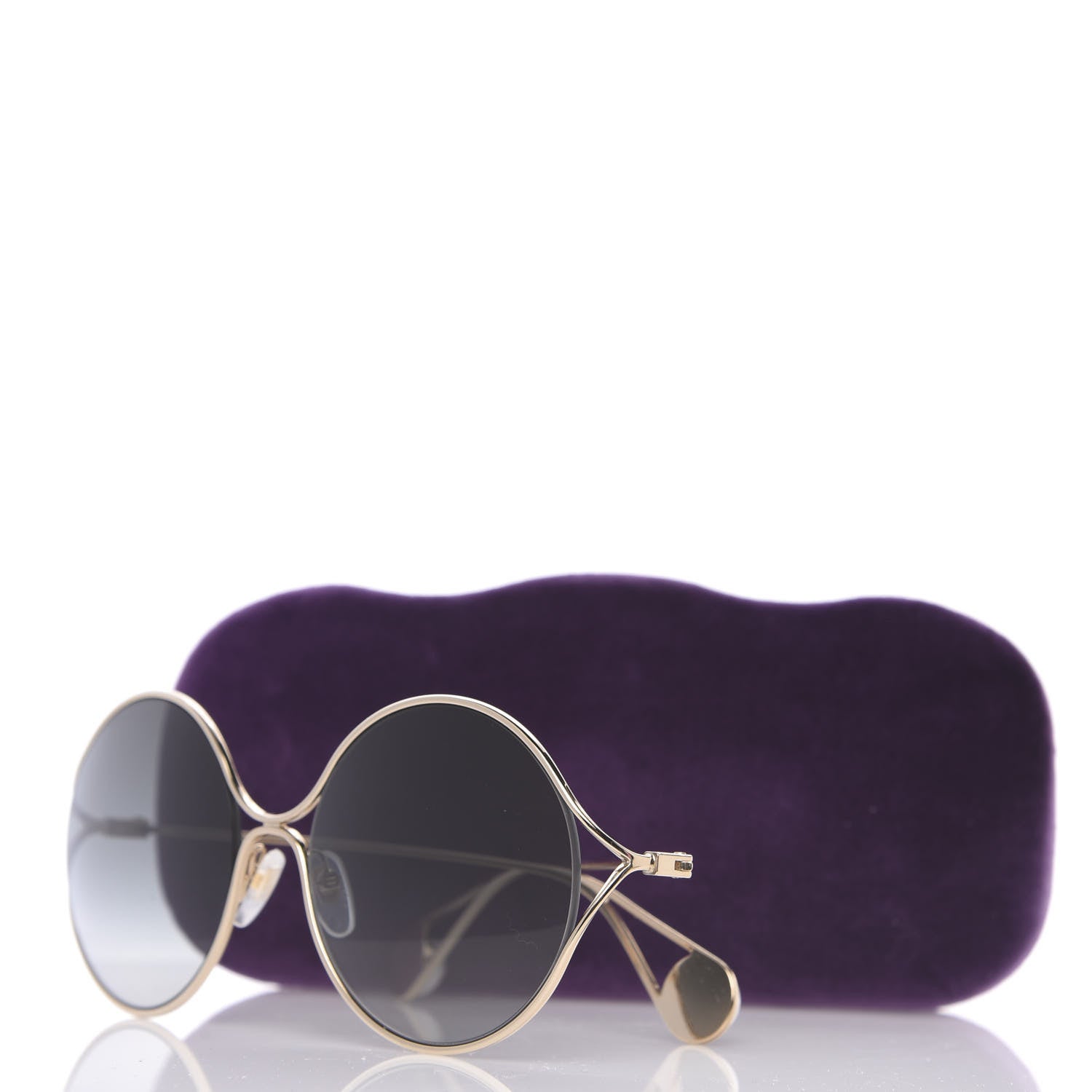 Gucci Round Pearl Tip Sunglasses GG0253S Gold 8 of 8