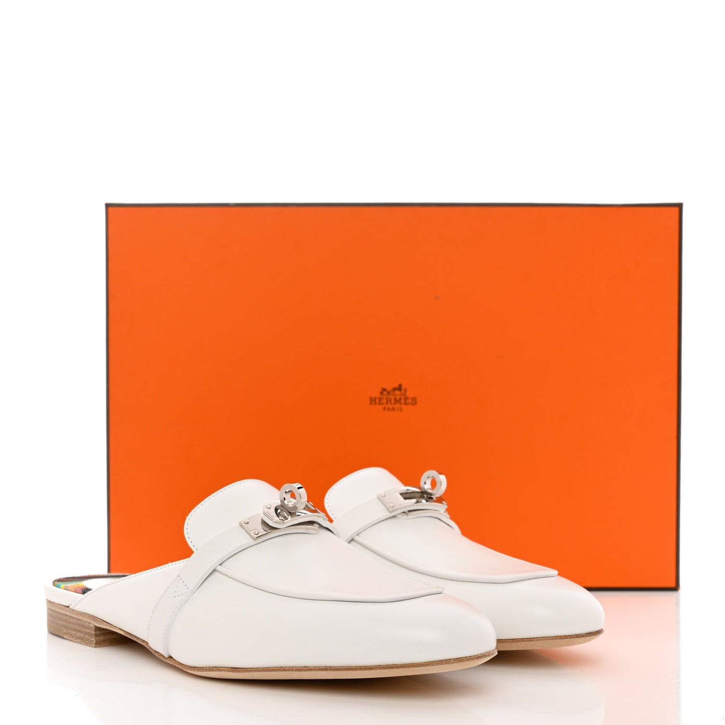 Calfskin Oz Mules 37 White