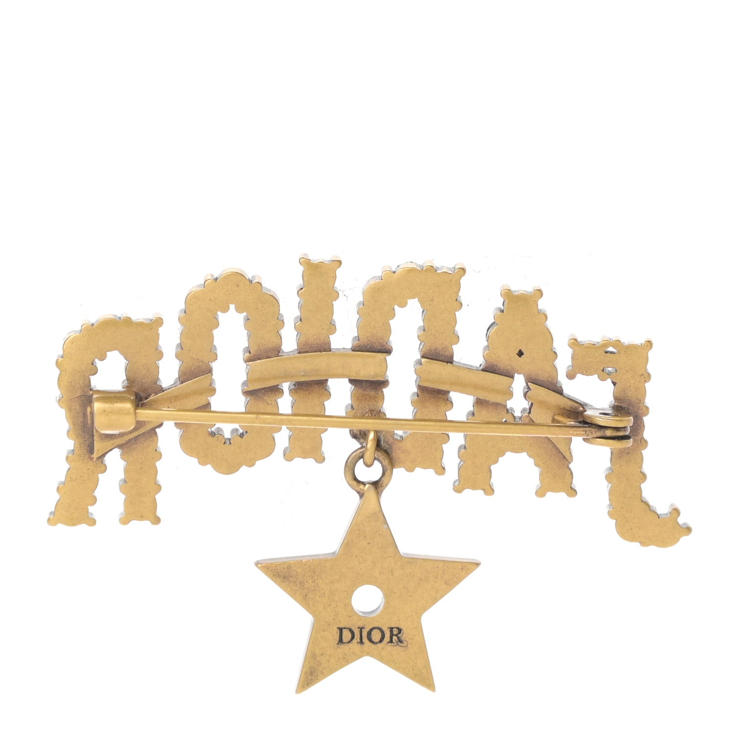 Christian Dior Crystal J'Adior Brooch Gold 3 of 4