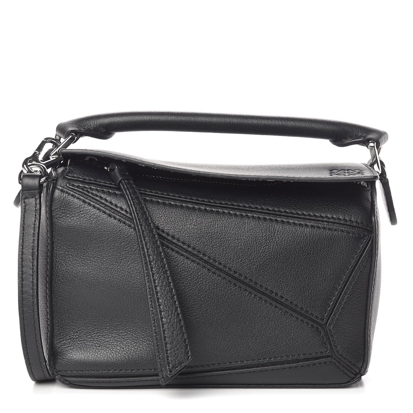 Calfskin Mini Puzzle Bag Black