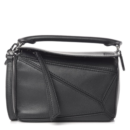 Loewe Calfskin Mini Puzzle Bag Black 1 of 10